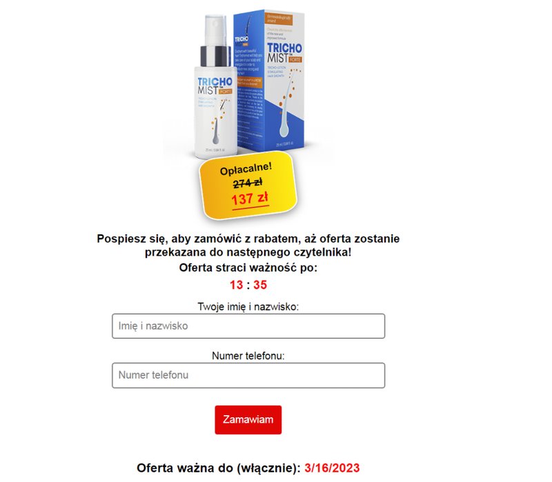 Image: Trichomist Forte - Rozwiązanie dla Włosów i Skóry Głowy